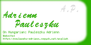 adrienn pauleszku business card